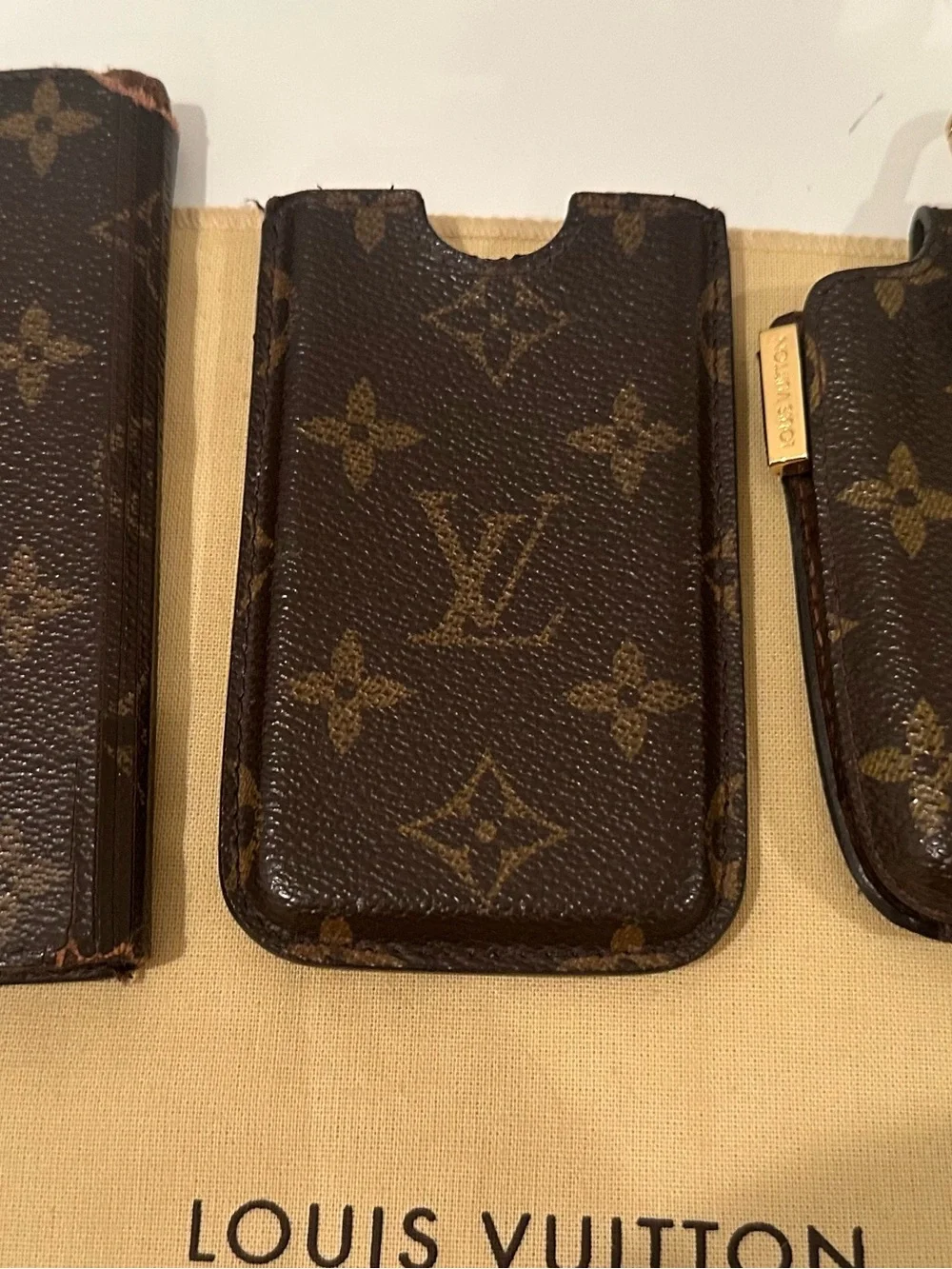 Louis Vuitton Monogram Canvas Phone Sleeves Different Sizes Vintage